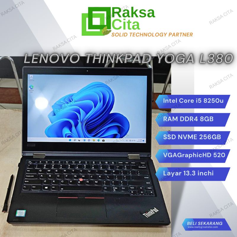 Lenovo Thinkpad Yoga L380 Core i5 Gen8 Ram 8Gb/16GB Ssd 256GB