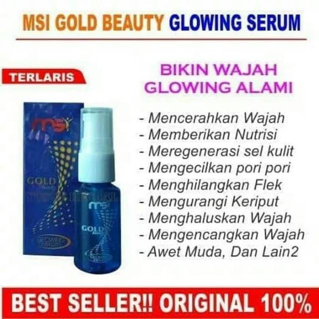 SERUM GOLD BEAUTY GLOWING, asli 100% produk dari MSI