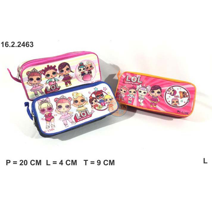 

Tepak Tempat Pencil case Kotak Pensil kain Model Karakter Anak LOL Type 158