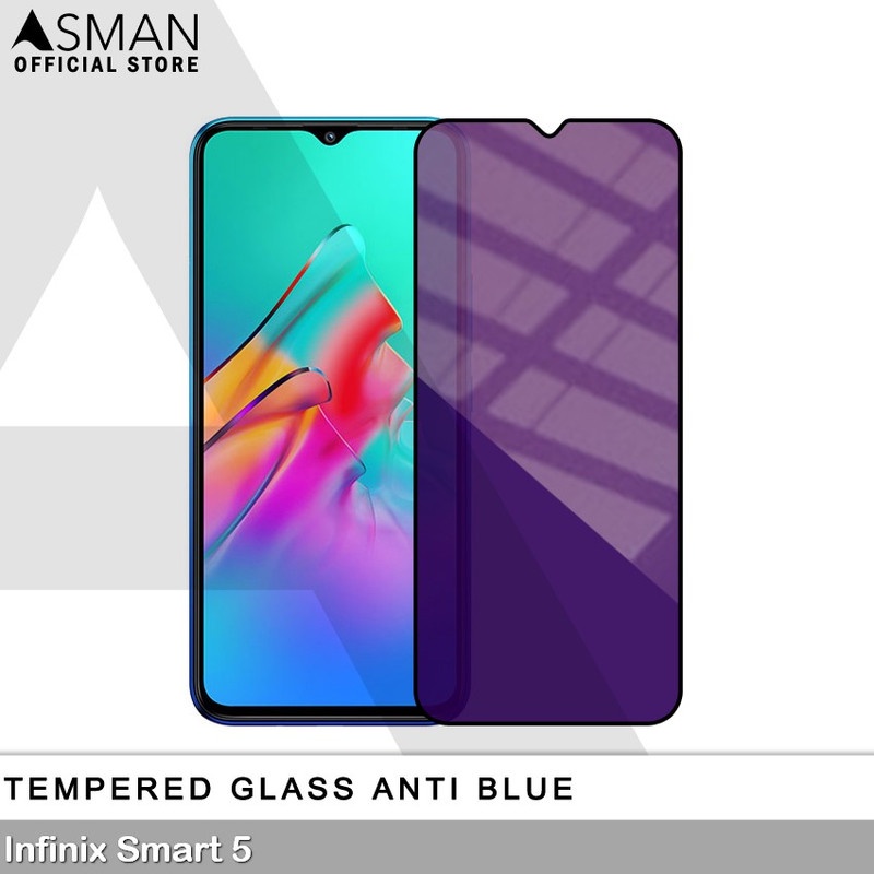 Tempered Glass Blue Light Full Lem Infinix Smart 5 Anti Radiasi Screen Protector