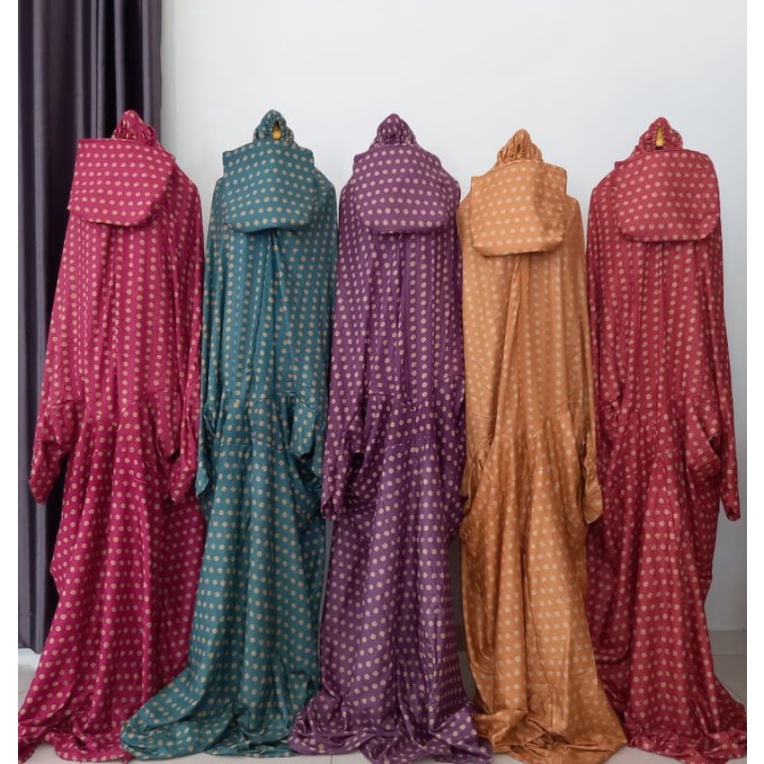 Mukena / rukuh / telekung batik bunga terusan (mukena bali)