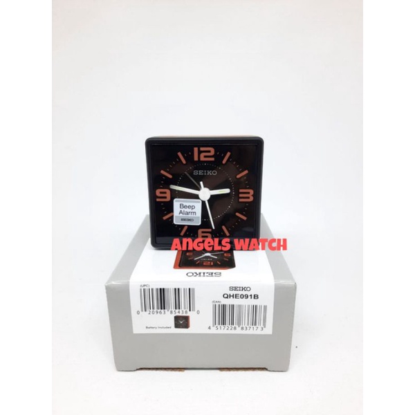 angelswatch jam weker beker seiko qhe091 original lumibrite glow in the dark jam weker beker new model lumibrite seiko qhe091 garansi 1 tahun