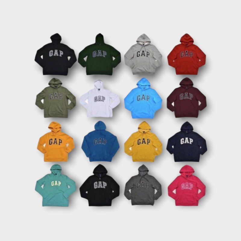 HOODIE GAP HITAM PUTIH MERAH KUNING HIJAU ABU NAVY MUSTARD CREAM