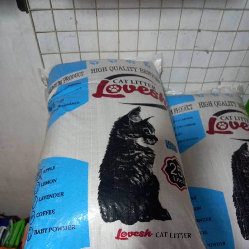 TERMURAH!! pasir kucing 25 LITER LOVESH PERPECT UNTUK ANABUL