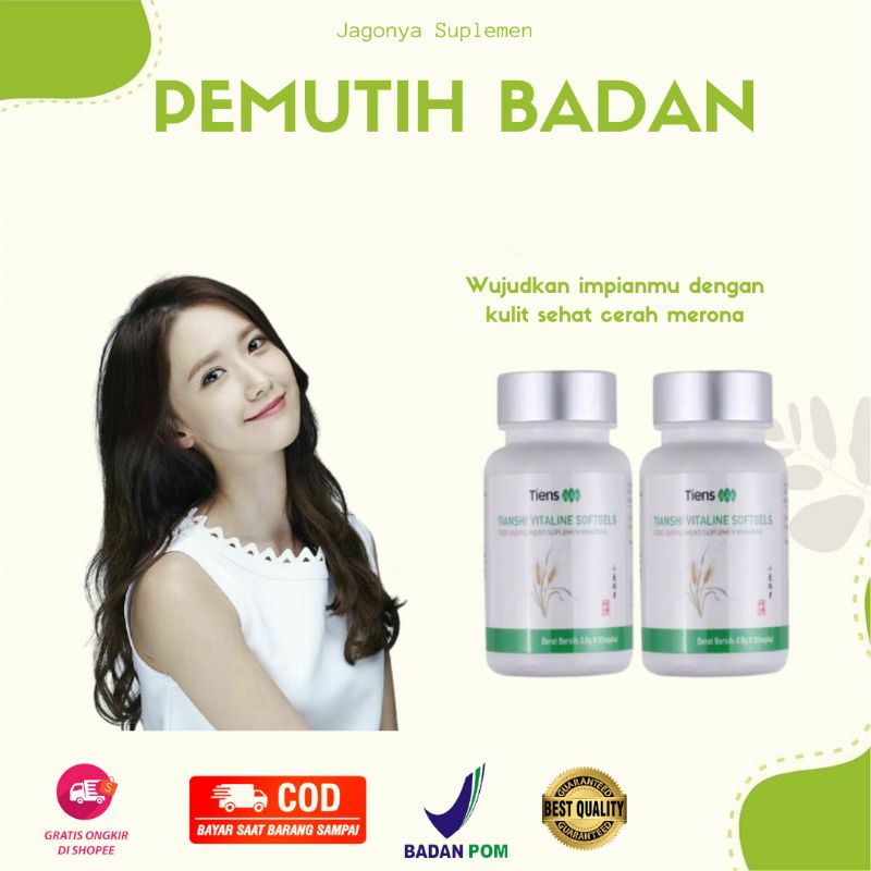 Pemutih Badan Pemutih Badan Permanen Bpom Vitaline Softgel Obat Pemutih Badan Permanen Vitaline Soft