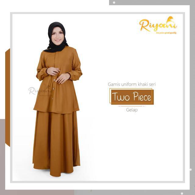 Cod Gamis Khaki Pemda Waskat Kuning Kaki Dinas Kantor Toyobo Fodu Shopee Indonesia