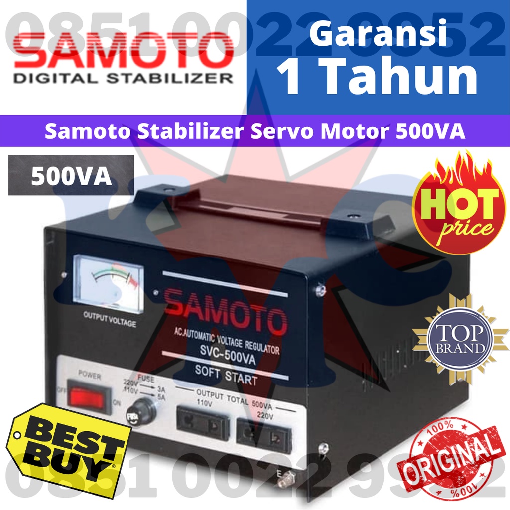 Samoto Stabilizer Servo Motor 500VA Stabilizer 500 VA