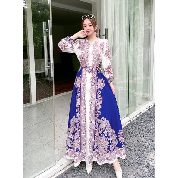 SALE!!! RESTOCK!!! DRESS GAMIS ESTILO SERIES 02 IMPORT BKK-putih ella