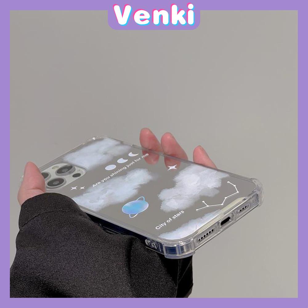 iPhone Case Acrylic HD Mirror Airbag Shockproof Protection Camera Cloud Moon Planet Starry Sky Compatible For iPhone 11 iPhone 13 Pro Max iPhone 12 Pro Max iPhone 7 Plus iPhone xr