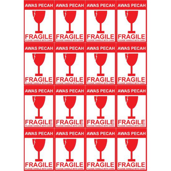 

STICKER FRAGILE DAN SIDE UP UK. 5X7 CM