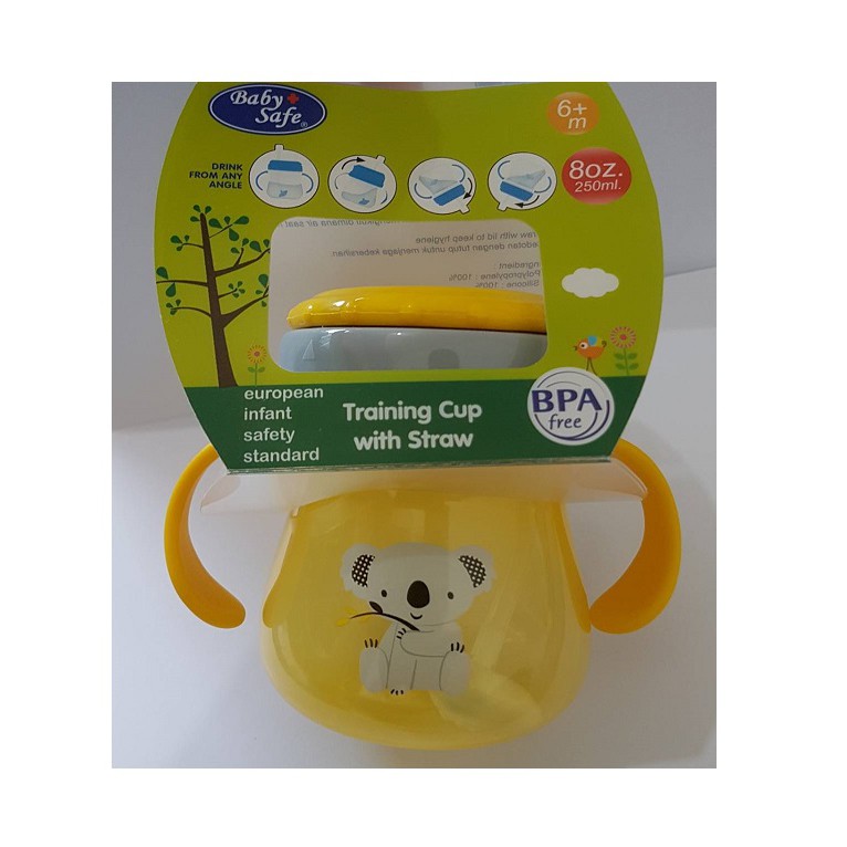 Baby Safe Training Cup with Straw JP019