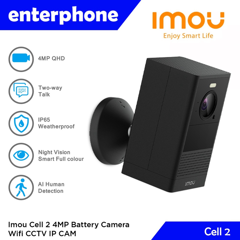 Imou Cell 2 4MP Battery Camera Wifi CCTV IP CAM Garansi Resmi