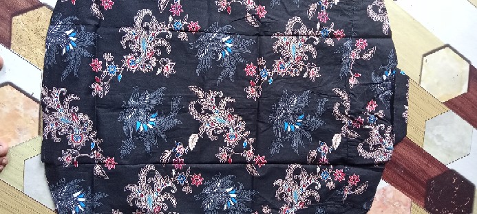 [gridline - Ls040 Black & Navy] Kemeja Batik Slimfit Pria Katun Lengan Panjang