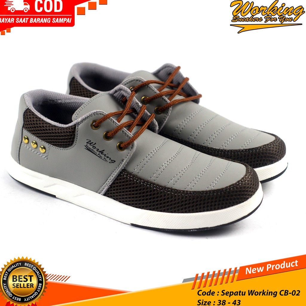 Sepatu Pria Kasual Working CB-02 Sepatu Kulit Original