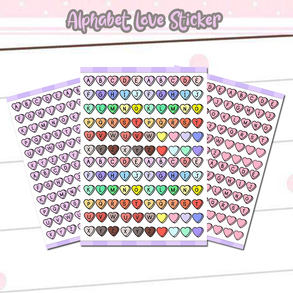 

Alphabet Love Sticker ( Deco Sticker / Jurnal Sticker )