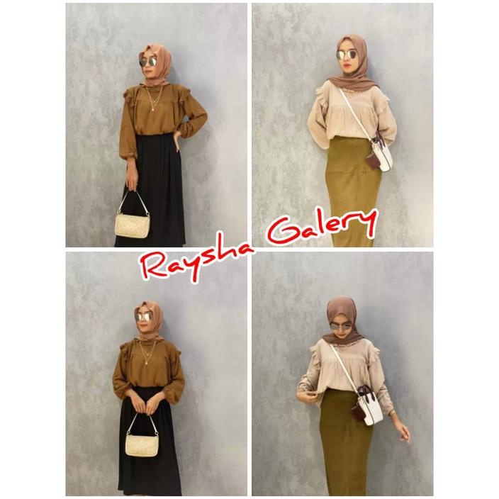 Daisy Blouse Rayon Cringkel | Blus Wanita Kekinian | Blus Wanita Paling Hits 2021 | Bisa Cod