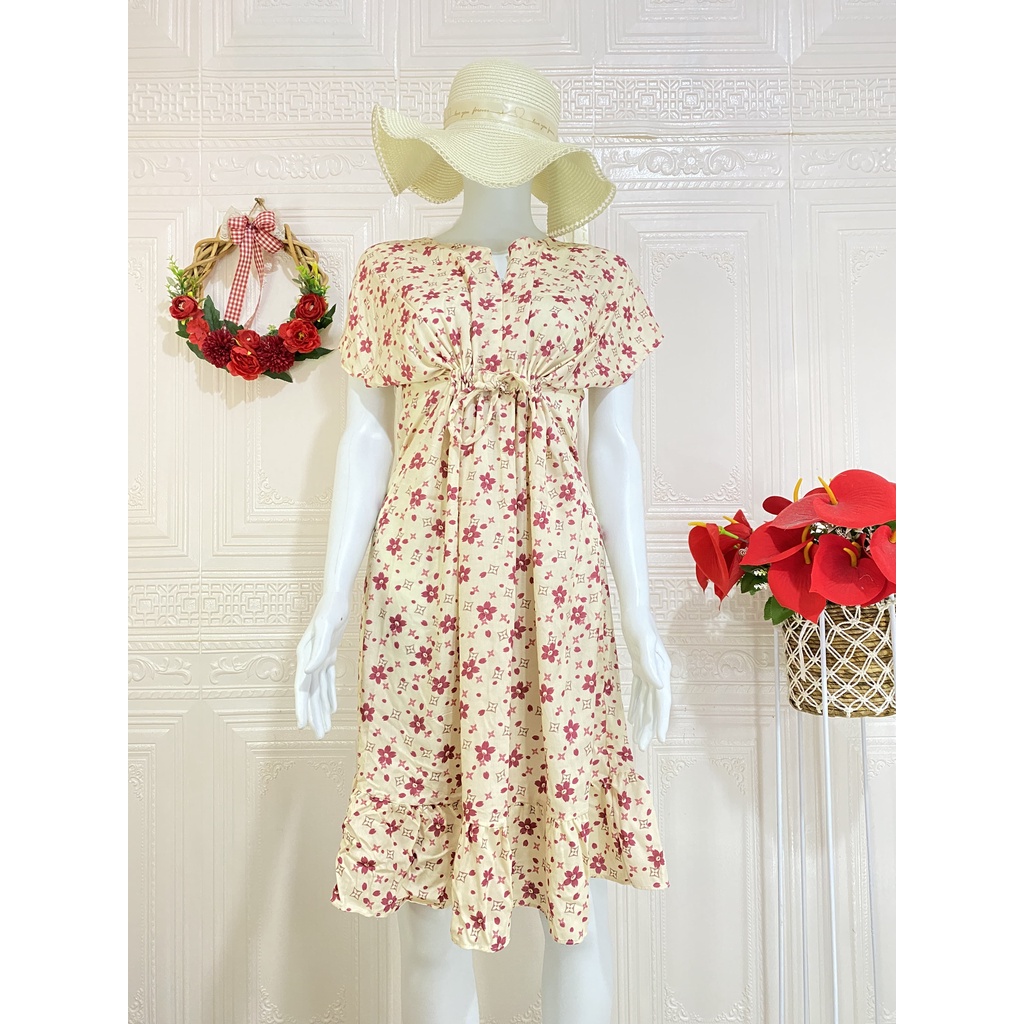 Daster ruffle serut / daster ruffle busui viral / daster serut rempel selutut-RedFlow