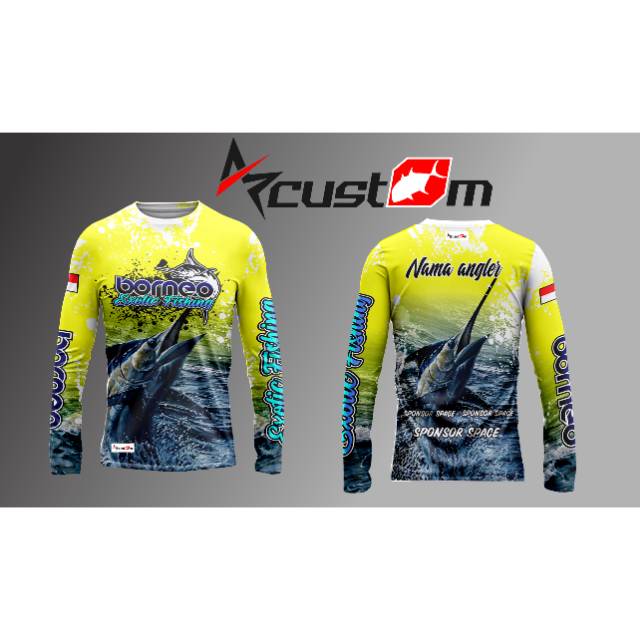 Desain Kaos  Mancing  Lengan  Panjang  Kaos  Jersey Mancing  