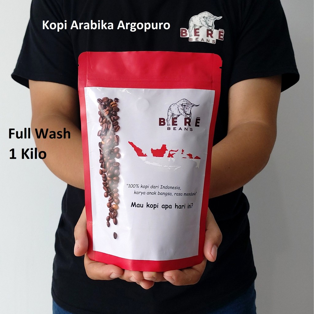 Kopi Arabika Argopuro Jawa Timur 1 KILO Biji Bubuk Coffee Beans Coffe Cofe Bean Giling 1 KG Arabica
