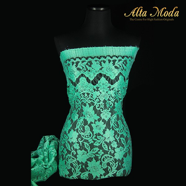 

Alta Moda Brokat Semi Perancis Keraton Floral Parsley Mint (2.5M)