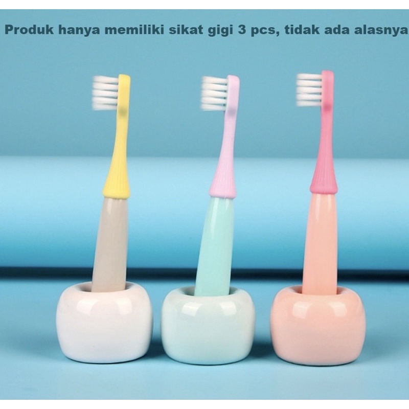 BB-041 Sikat Gigi Bayi Anak 1 set isi 3 pcs Sikat Gigi Silikon / Finger Tooth Brush