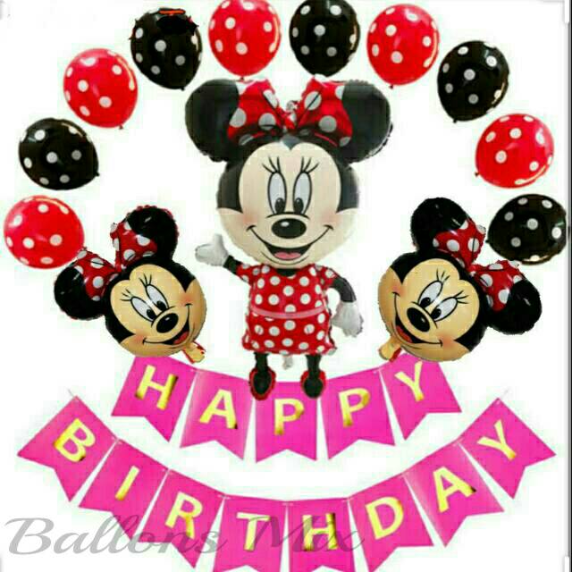 Dekorasi Ulang Tahun Set minnie / Dekorasi Ulang Tahun