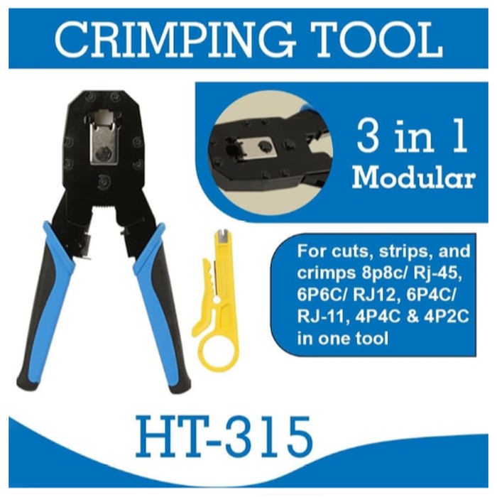 Tang Crimping Hand Tools Crimping 3 in 1 For RJ45 RJ12 RJ11 HT-315