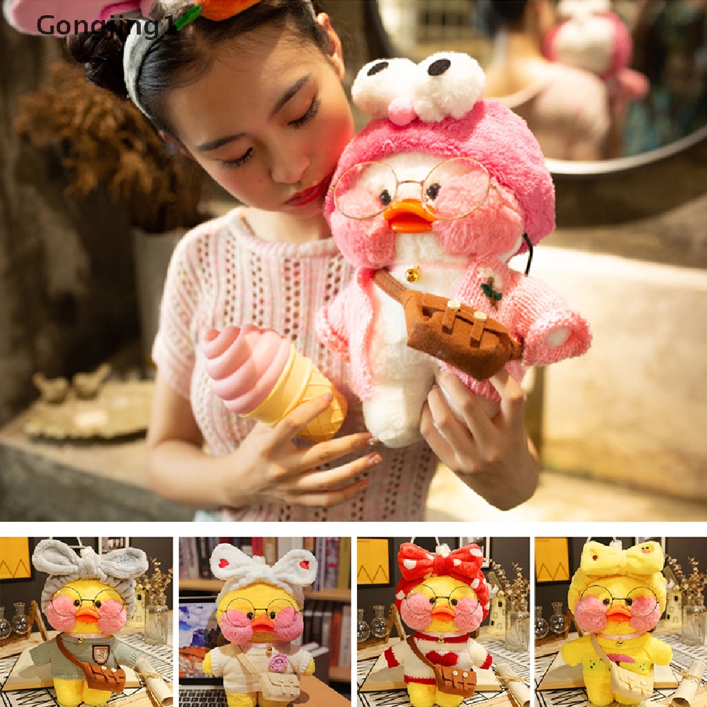 Gongjing1 Mainan Boneka Plush Bebek Kuning Kecil 30cm Gaya Korea