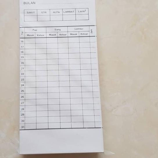 

ヤ Kartu absensi kartu ceklok amano kartu absen Trend