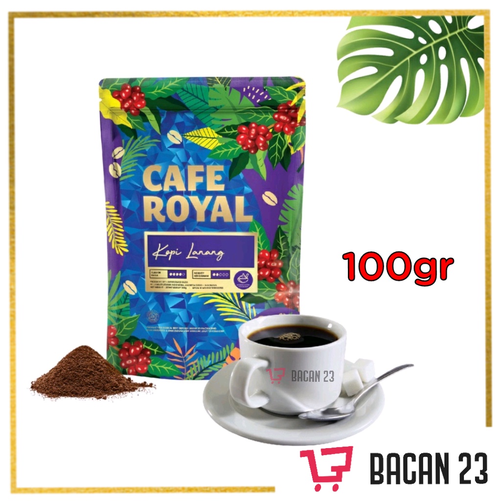 JJ Royal Coffee Kopi Lanang ( 100 gr ) / Kopi Bubuk / Bacan 23 - Bacan23