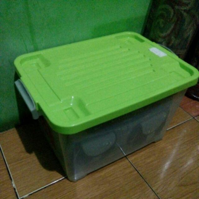 Kiramas 1038 Container Box Plastik 50 Liter Dengan Roda Kotak Penyimpanan Kontainer