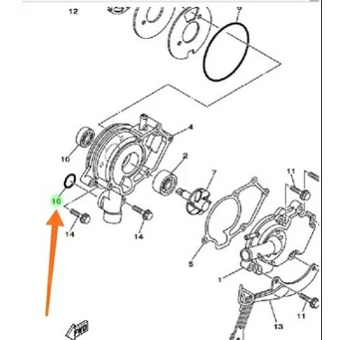 KARET ORING O RING KECIL WATERPUMP WATER PUMP VIXION OLD LAMA OVI NEW BK8 NVL NVA ORIGINAL YGP 93210-19809
