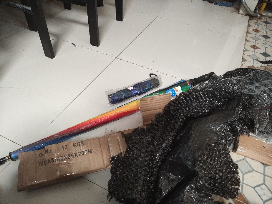 Payung Golf Pelangi Rainbow Uv 16jari Jumbo