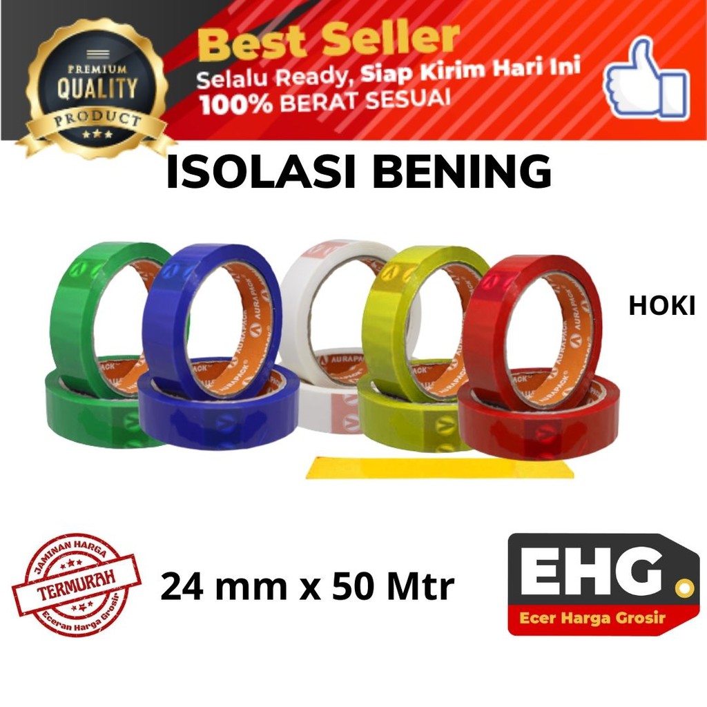 

ISOLASI WARNA 24 MM x 50 METER MEREK HOKI