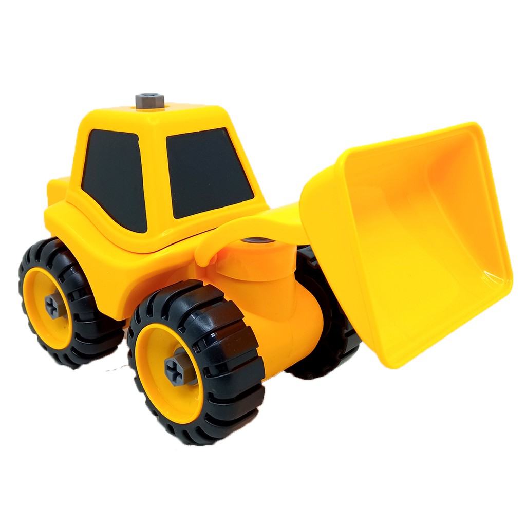 Toy Addict DIY Mobil Konstruksi Traktor Buldozer Beko Mainan Anak Laki