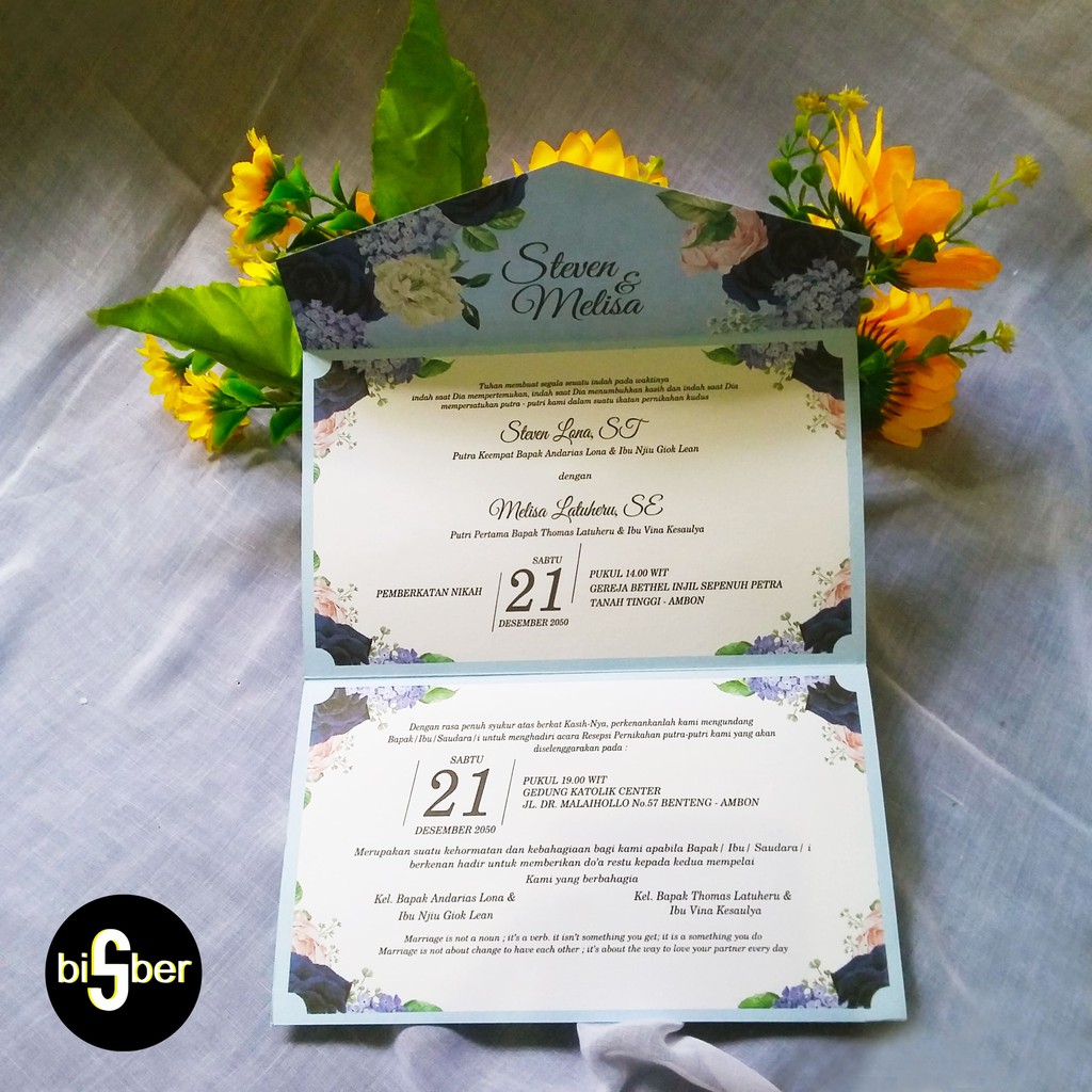 CETAK UNDANGAN  PERNIKAHAN SCF-002 MURAH SIDOARJO