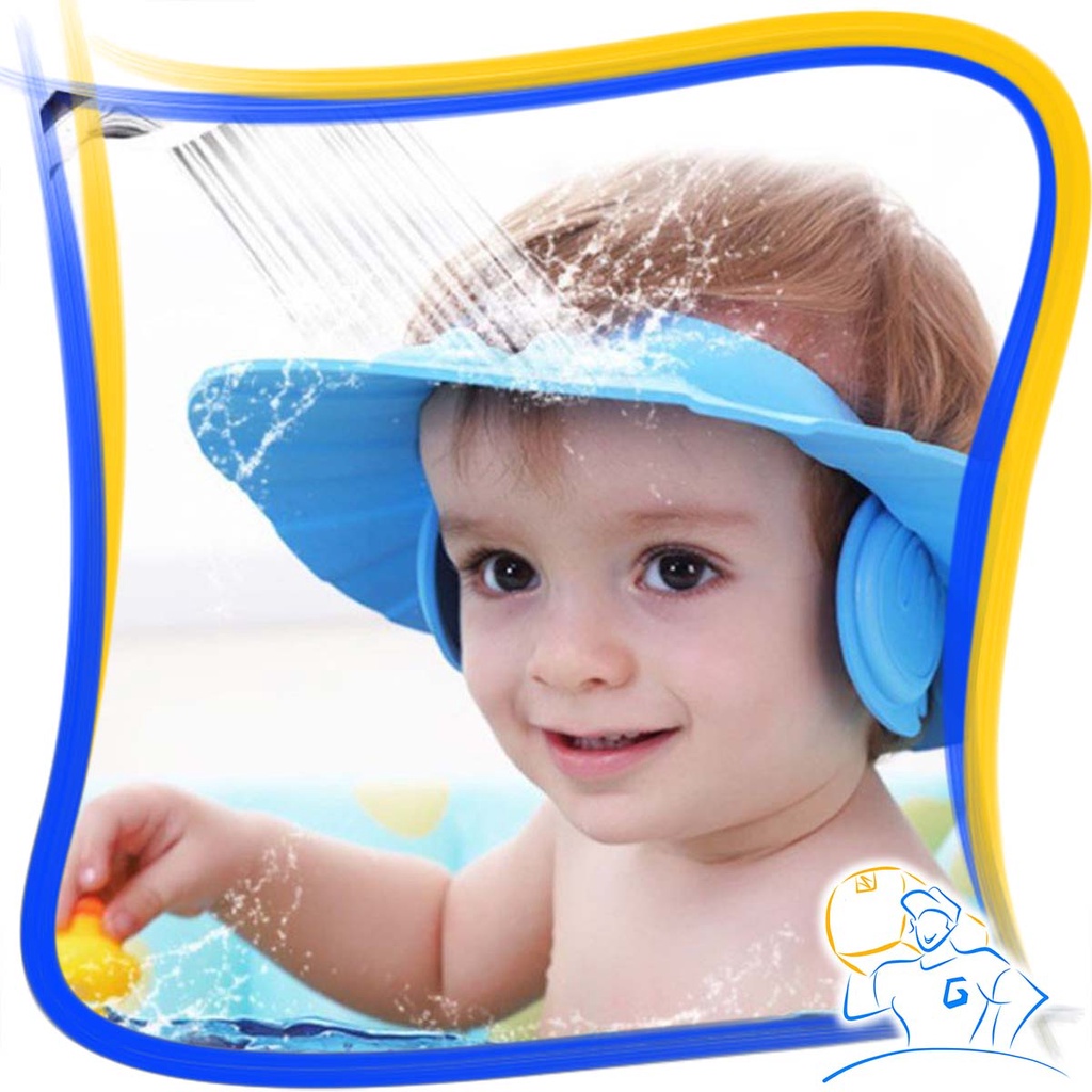 Topi Keramas Anak Bayi Mandi Penutup Pelindung Air Baby Shower Cap Hat