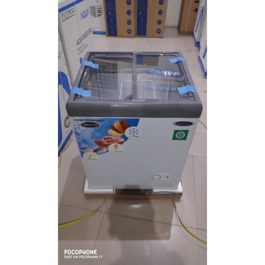 FRIGIGATE F 120 SDF CHEST FREEZER BOX 100 L LEMARI PEMBEKU 100 LITER