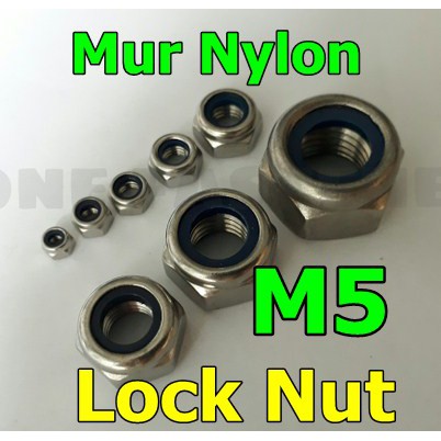 Mur nilon M5 SS lock nut nylon