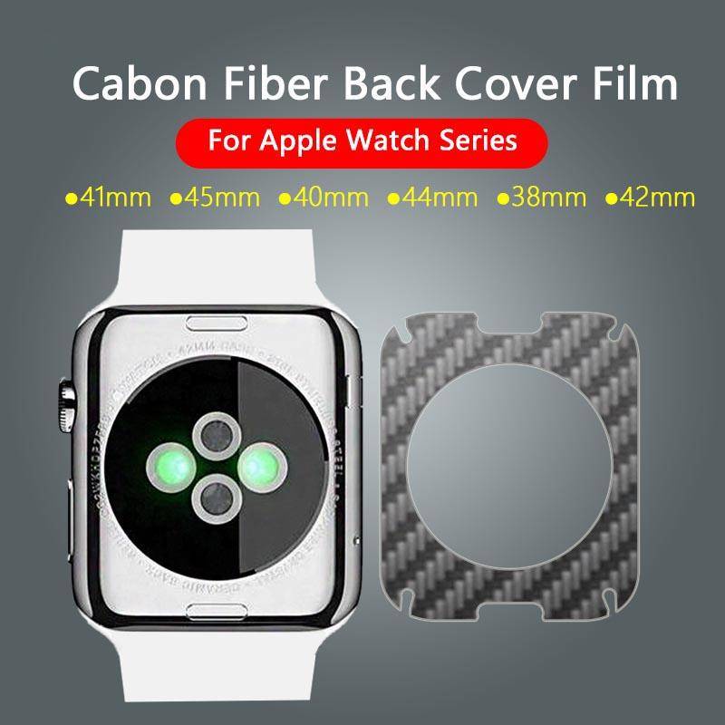 Stiker Pelindung Layar hydrogel Carbon Fiber Untuk Apple Watch Seri 8 3 4 5 6 7 SE 38mm 40mm 41mm 42mm 44mm 45mm