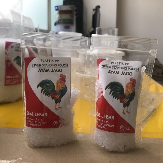 kemasan makanan/minuman standing pouch 9x15
