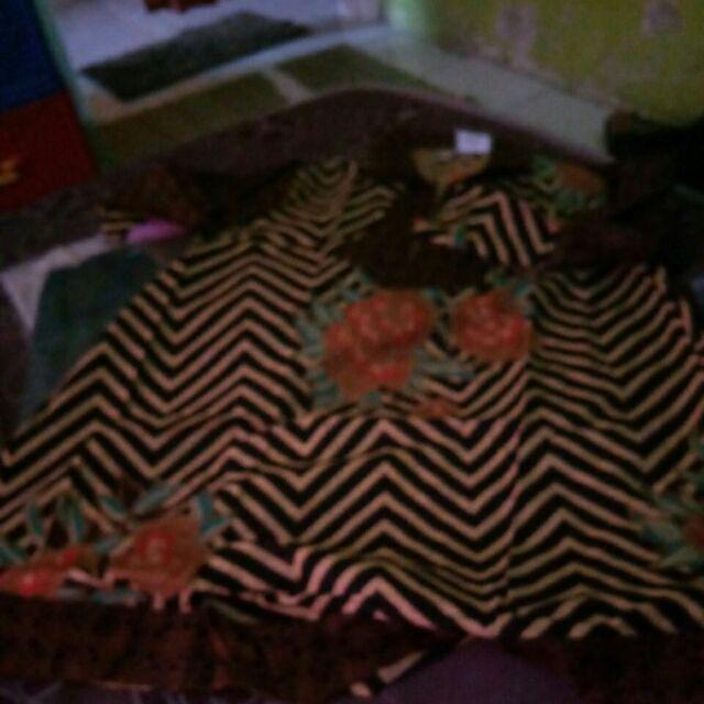 Aserehe Zigzag Tunik Jumbo Batik Mataraman Sogan Camaline Seragam Kantor Kerja
