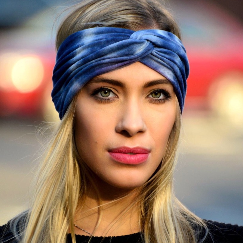 Sport Bandana Korea Elastic Pewarna Dasi Menyeberang Hairbands Olahraga Di Luar Ruangan Lari Bersepeda Latihan Kebugaran Yoga Wanita Headband