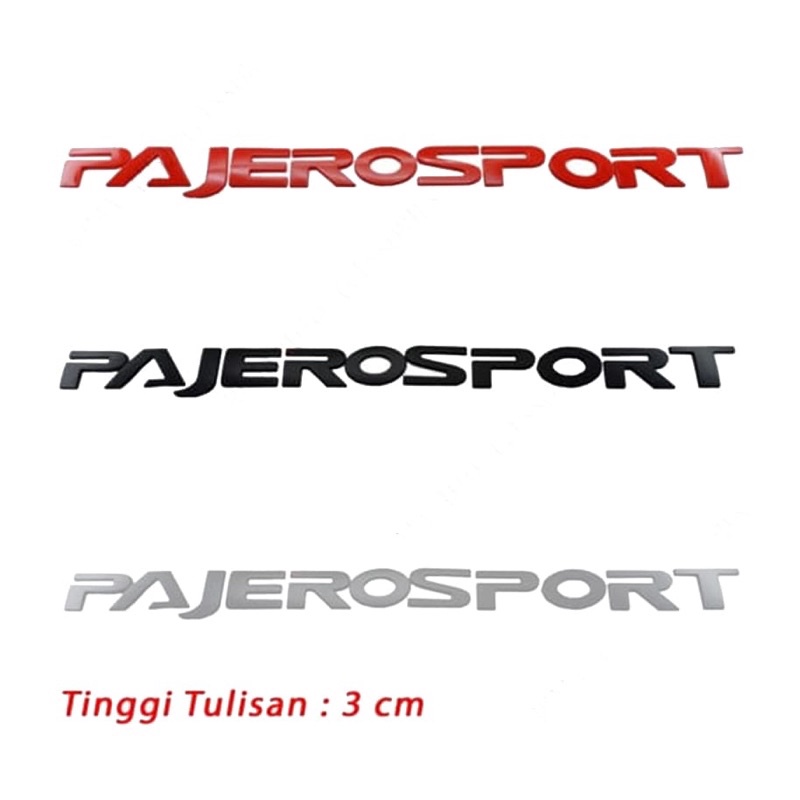 Emblem mobil PAJERO SPORT kap mesin