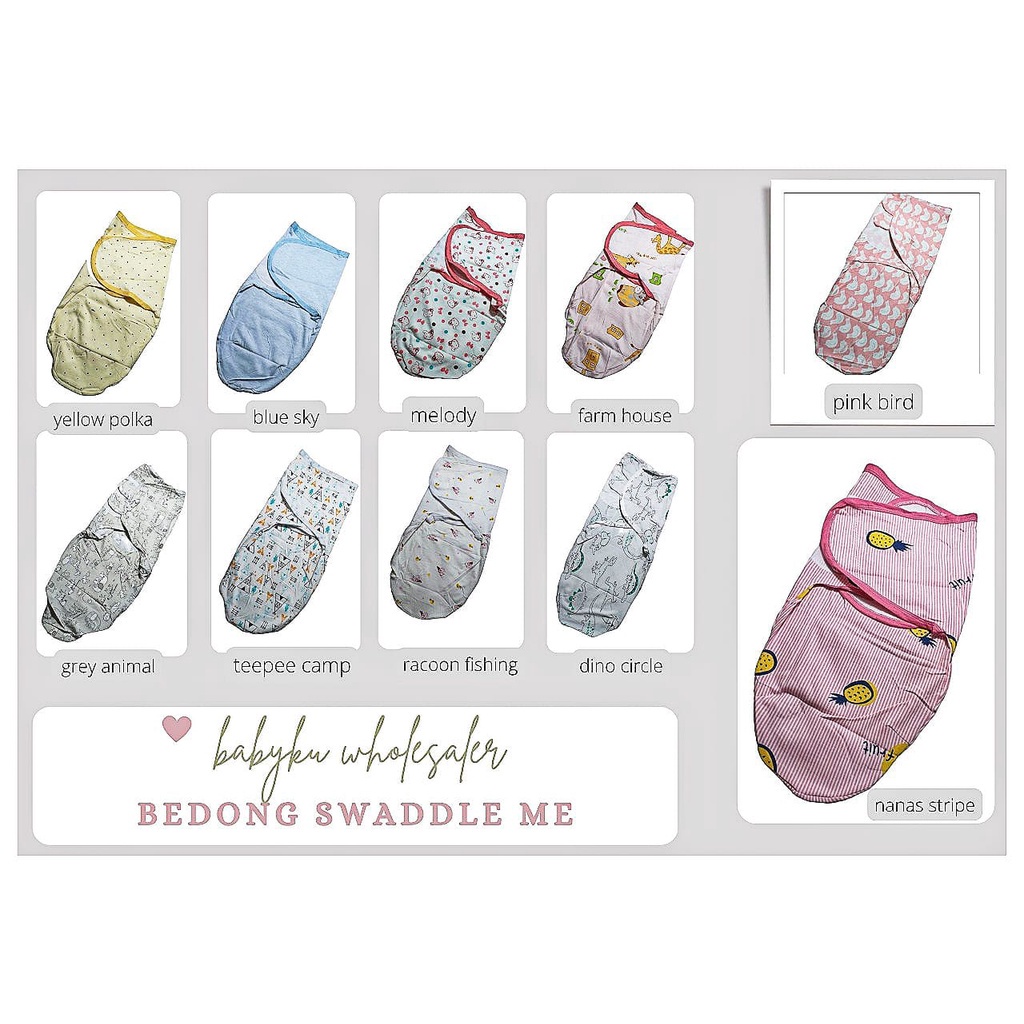 Bedong instan swaddle me / bedong bayi instant