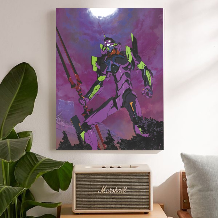 "Evangelion, Ver.5" Poster Kayu (30x22)