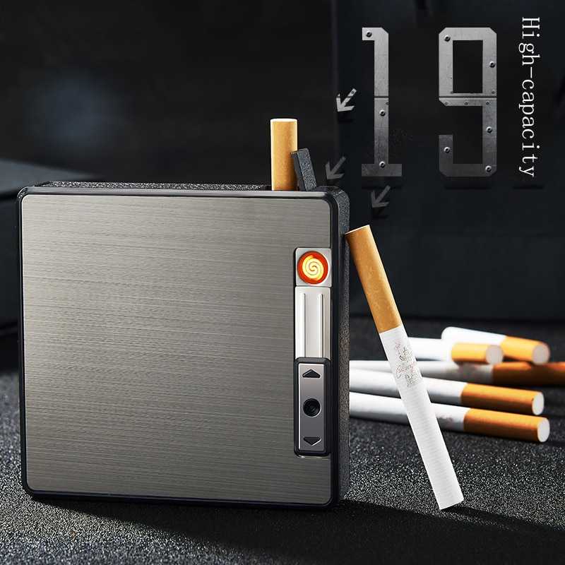 Firetric Kotak Rokok 19 Slot Korek Elektrik Pyrotechnic Rechargeable / Kotak Rokok Dan Korek Akrilik Keren Unik Plus Korek Api Case Slim / Tempat Rokok Kayu Rdy Kretek Dan Korek Cas Isi Ulang / Box Rokok Custom Mild Minimalis  Ramah Lingkungan Murah Ori