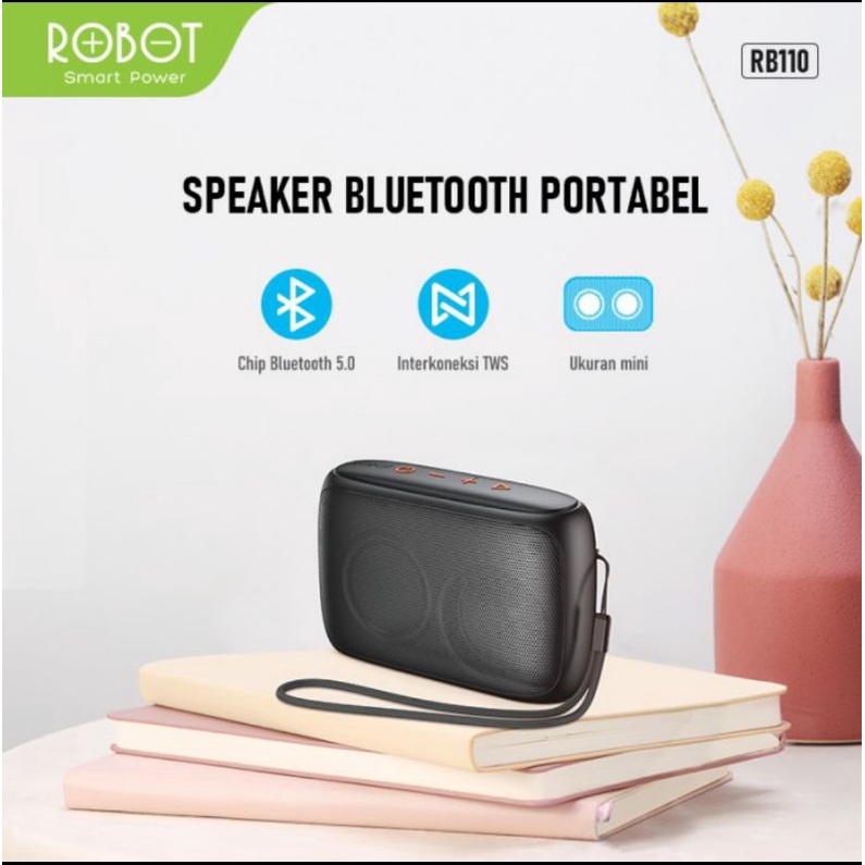 Robot RB110 Speaker Bluetooth Usb Flashdisk/TF Card - Speaker Wireless Robot RB110