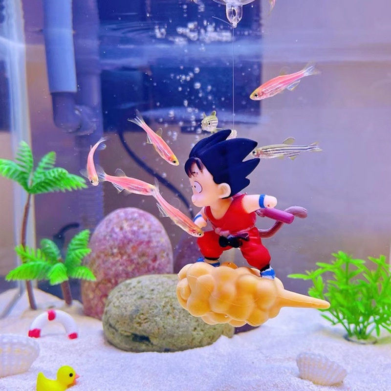 2022 Action Figure Son-Goku on Somersault Cloud Model Mengambang Untuk Dekorasi Akuarium Ikan