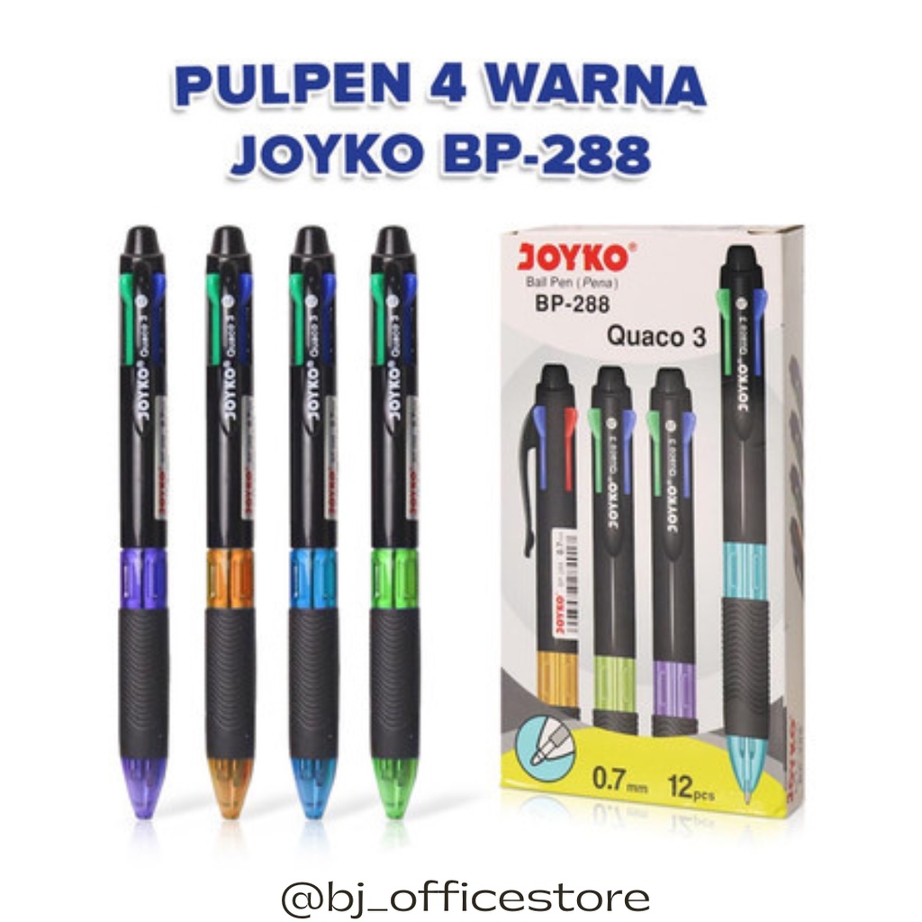 Pulpen Joyko 4 Warna BP-288 / Ballpoint 4 Warna